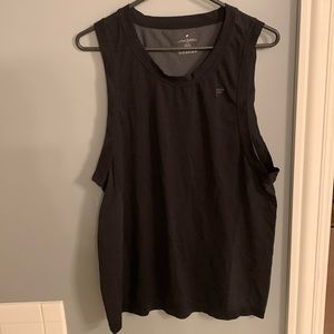 Fabletics Shirt Men's Medium Adult Black Tank Top Outdoors Logo Round Neck